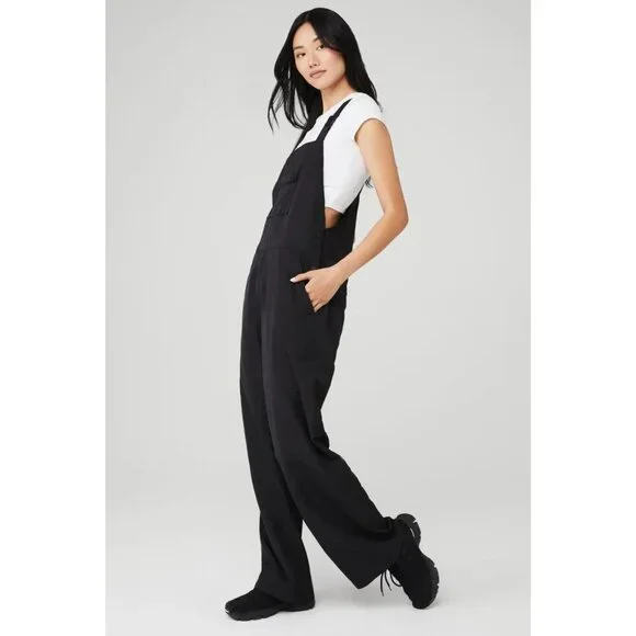 Alo Monterey Overalls in Black Size Small (Hemmed Inseam 27”) - Picture 3 of 16